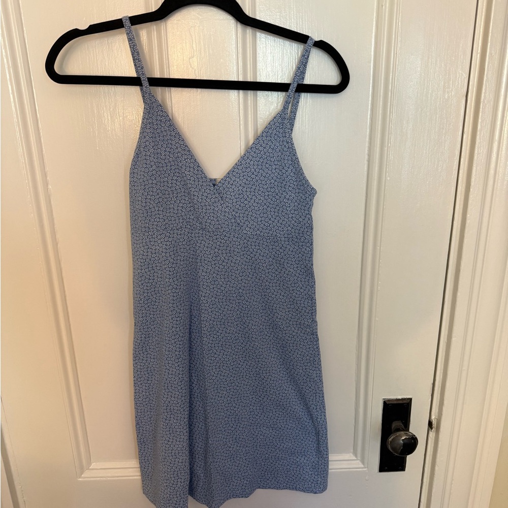 John Galt Blue Floral Cotton Minidress